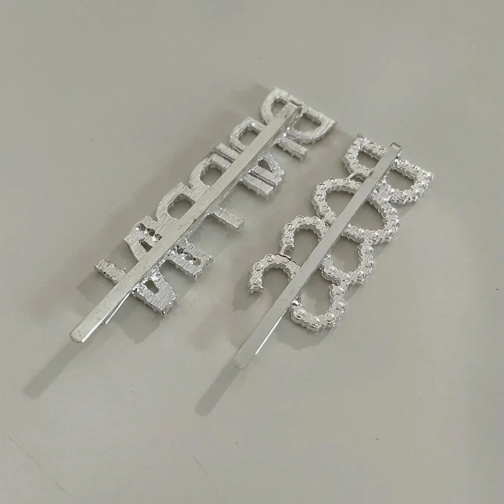 Crystal Rhinestone Studded Metal Hair Pin Accessories “DRIPPIN” & “BOSS” Set